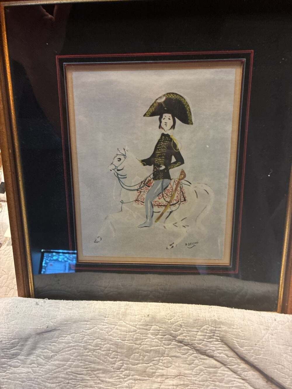 Paul Lucien Dessau Napoleonic Cavalry Officer Framed Painting